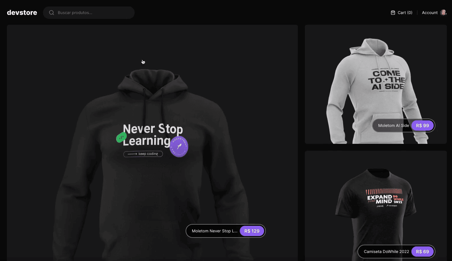 Devstore - E-commerce para Desenvolvedores