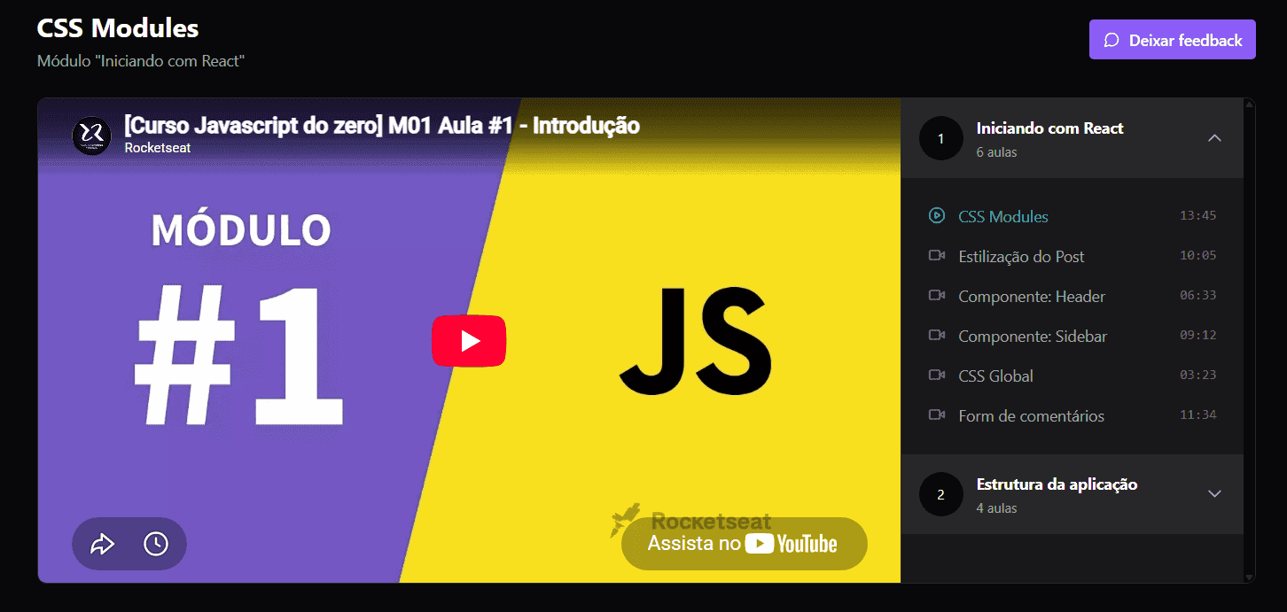 Player de Cursos com React + Zustand
